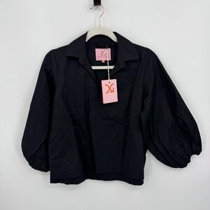 Quiet Culture Take Pause top sz XXS midnight black